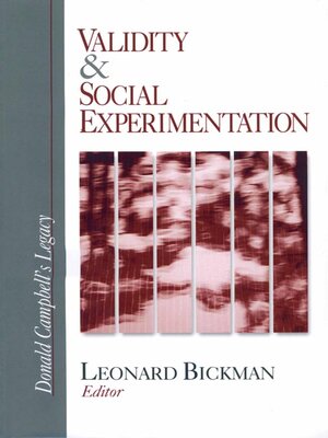 cover image of Validity and Social Experimentation